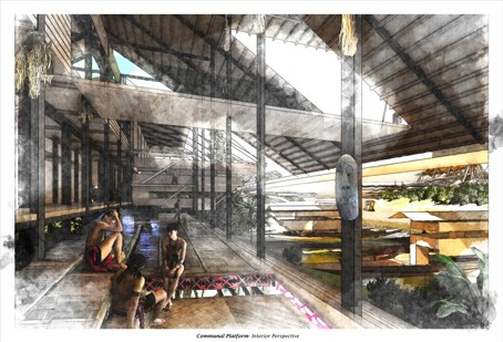 A drawing from 'Continuum: Reimagining the Future of an Arguably Broken Oceania' by Izzat Ramli.