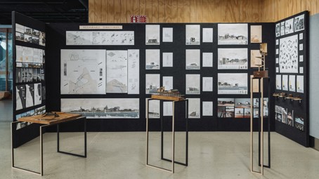 Exhibition set up for Vulnerable Territories: The Perpetually Shifting Edge by Joseph Wellwood.