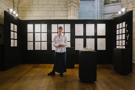 Emma Rea with her project 'House as Autobiography: An Architectural Mis-Translation of My Kitchen'