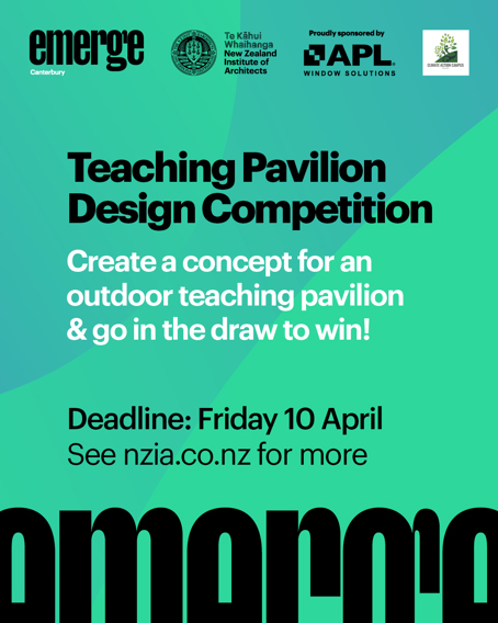 Emerge Canterbury 2026 Teaching Pavilion Design Comp 1350