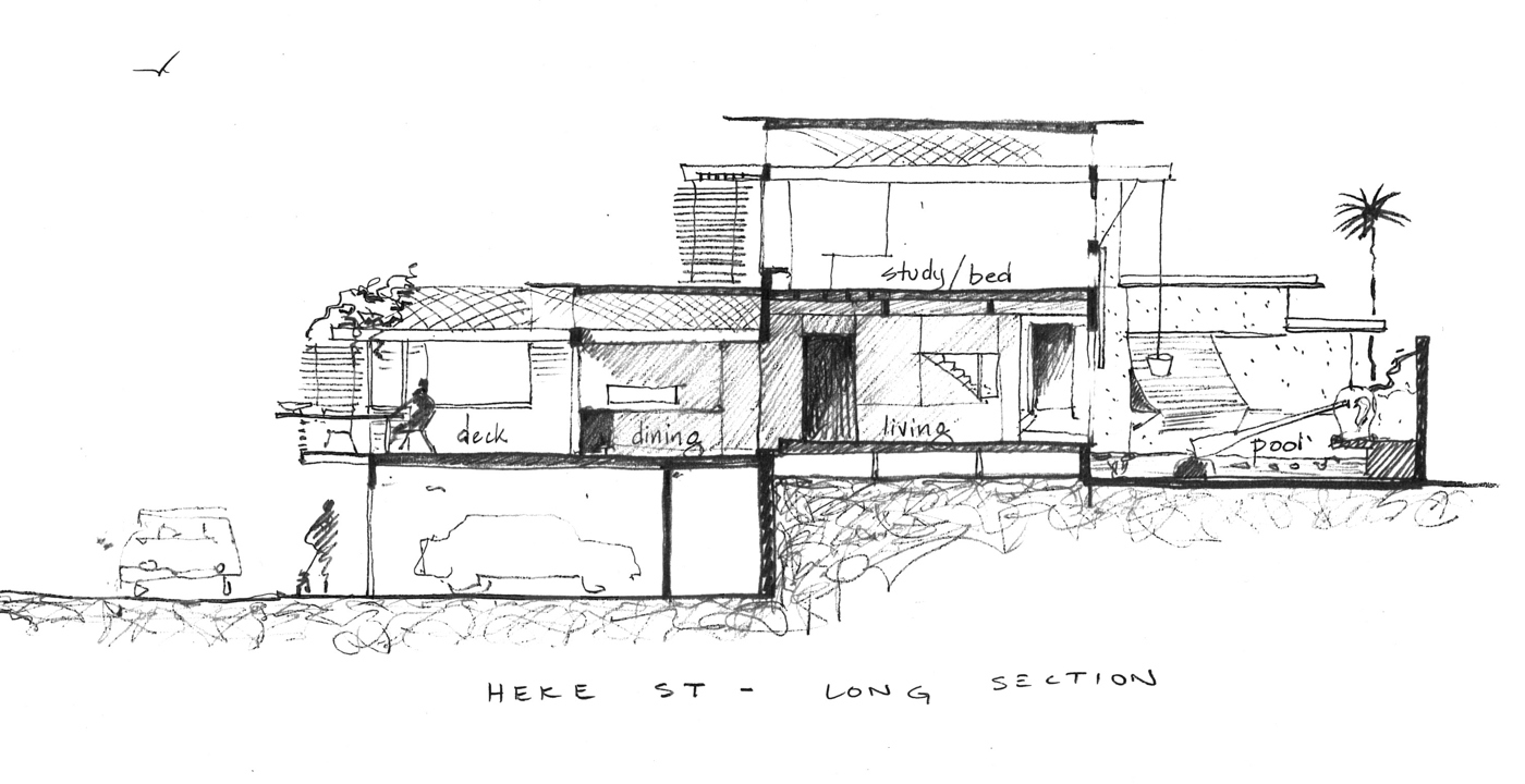 01 Heke Long Section Sketch Bw