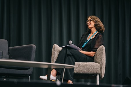 Lynda Simmons during Gloria Cabral's post talk conversation.