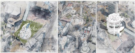 Exhibition drawing for Dairyland by Kun Tao.