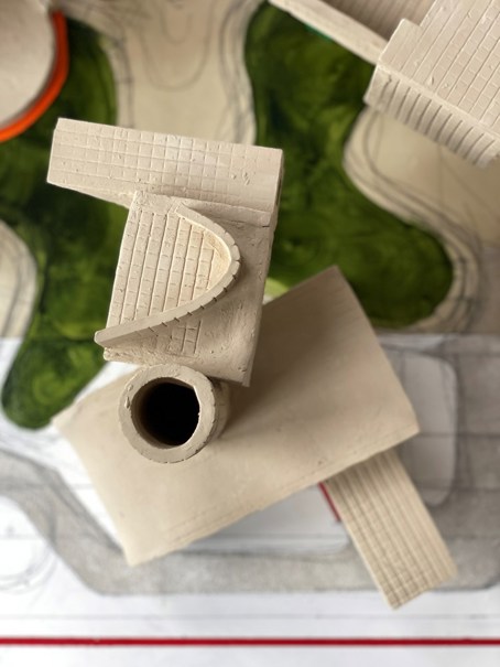 A model by Maggie Hubert.