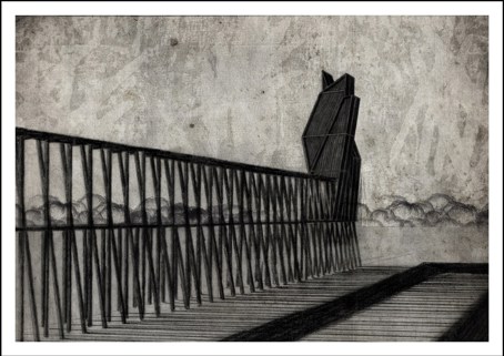 A drawing from 'Utu' by Ben Tunui.