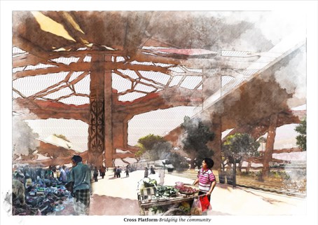 A drawing from 'Continuum: Reimagining the Future of an Arguably Broken Oceania' by Izzat Ramli.